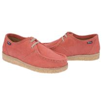 Sapato London salmão couro camurça sola crepada London Style