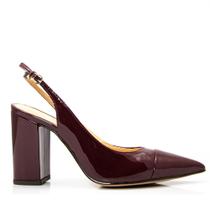Sapato Luiza Barcelos Slingback Verniz Bordo Sapato Luiza Barcelos Slingback Verniz Bordo