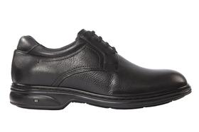 Sapato Masculino Air 3D em Couro Floater Preto - Cód 87600