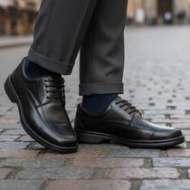 Sapato Masculino Antistres Ortopédico Pé Diabético Anatômico Numeração 37 ao 48