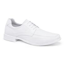 Sapato Masculino Branco Ultra Confort Área Da Saúde Cadarço