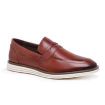 Sapato Masculino Casual Derby Loafer Couro Castor