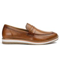Sapato Masculino Casual FG Mocassim em Couro Star Caramelo - Conforto e Modernidade