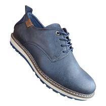 Sapato masculino casual Oxford PU Leather Blue 7120 - Blue Sapato masculino casual Oxford PU Leather Blue 7120 - Blue