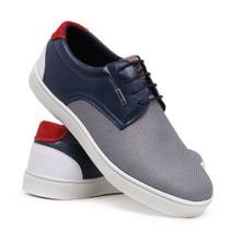 Sapato Masculino Casual Slip On Confortável Sola Macia Dia a Dia Tendência Verão - Preto/Cinza