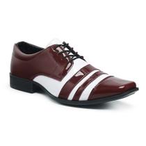 Sapato Masculino Casual Verniz Metalizado Brilhoso com Cadarço - Schiareli