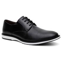 Sapato Masculino Centuria Tamanho Especial Derby Couro Preto