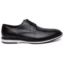 Sapato Masculino Centuria Tamanho Especial Derby Couro Preto