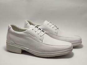 Sapato masculino com cadarço em couro branco marca Sapatoterapia 453304 Sapato masculino com cadarço em couro branco marca Sapatoterapia 453304