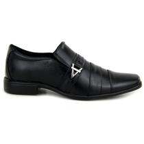 Sapato Masculino Com Fivela Lateral De Couro Sapato Masculino Com Fivela Lateral De Couro