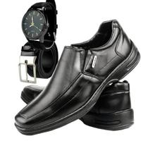 Sapato Masculino Confort Com Relogio e Cinto