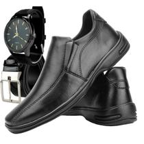 Sapato Masculino Confort Macio Com Cinto E Relogio Sapato Masculino Confort Macio Com Cinto E Relogio
