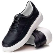 Sapato Masculino Confortável Elite Cadarço Couro Premium Elegante Macio