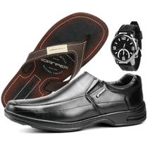 Sapato Masculino Confotavel Com Relogio e Chinelo Sapato Masculino Confotavel Com Relogio e Chinelo