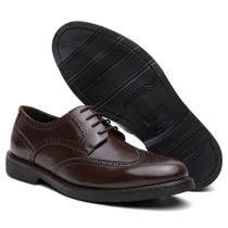 Sapato Masculino Couro Brogue Casual Amarração Bernatoni