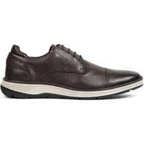 Sapato Masculino Couro Casual Amortecedor Fluence 5541-559 Ferracini Tabaco