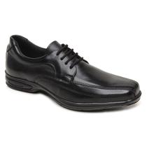 Sapato Masculino Couro Preto Confort Reforçado Casual BR2
