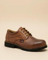 Sapato Masculino Couro Sola Tratorada Cadarço Elegante Sapato Masculino Couro Sola Tratorada Cadarço Elegante