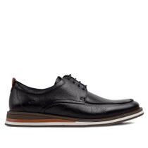 Sapato Masculino Democrata de Couro Type Metropolitan Preto