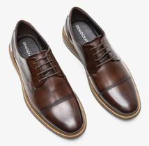 Sapato masculino democrata metropolitan bay marrom tabaco