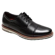 Sapato Masculino Democrata Oliver Cadarços Preto