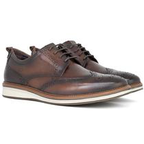 Sapato Masculino Democrata Social James Hi Soft 32 Couro Conforto Cadarço 298111