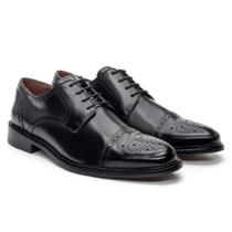 Sapato Masculino Derby Couro Brogue Social Moderno