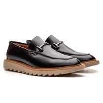 Sapato Masculino Derby Couro Fivela Tratorado Conforto Sapato Masculino Derby Couro Fivela Tratorado Conforto