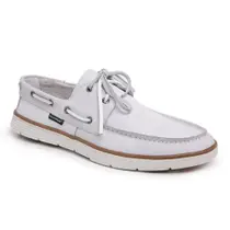 Sapato Masculino Dockside Branco confeccionado em 100% Couro Legítimo Sapato Masculino Dockside Branco confeccionado em 100% Couro Legítimo