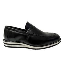 Sapato Masculino Elegante Loafer Leve Sola Em Eva Couro Eco Preto Sapato Masculino Elegante Loafer Leve Sola Em Eva Couro Eco Preto