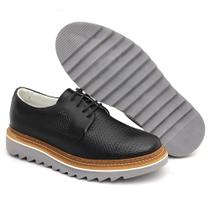 Sapato Masculino Elite Tratorado Couro Bovino Premium Elegante Social