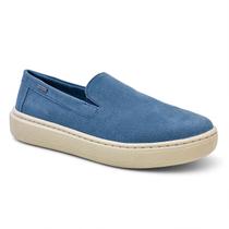 Sapato Masculino Estilo Casual Slip On Loafer Leve Macio Confortável Moda Verão Azul