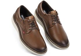 Sapato masculino ferracini full 4565-696j em couro e elástico