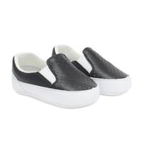 Sapato Masculino Infantil Elástico Calce Fácil Conforto Preto 18