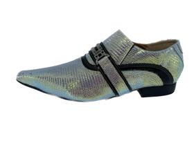Sapato Masculino Italiano Em Couro Camaleon Escamado Ref: D693 Sapato Masculino Italiano Em Couro Camaleon Escamado Ref: D693
