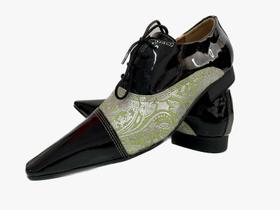 Sapato Masculino Italiano Em Couro Executivo Preto Verniz Ref: D674 Sapato Masculino Italiano Em Couro Executivo Preto Verniz Ref: D674