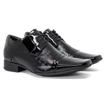 Sapato Masculino Jota Pe Couro Verniz Aumenta Altura 6,5cm