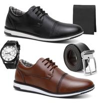 Sapato Masculino Kit Oxford Casual Sapatenis Italiano