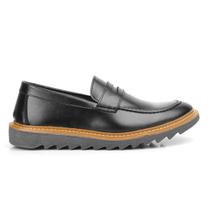 Sapato Masculino Loafer Catar material ecológico Preto