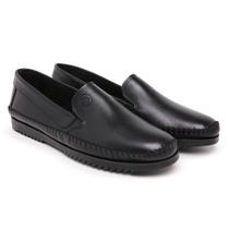 Sapato Masculino Mocassim Dock -Side Casual Couro Legítimo Confortável Leve