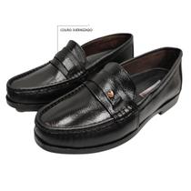 Sapato Masculino Mocassim Social Tradicional Couro Preto 215