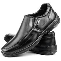 Sapato masculino ortopédico antistress de couro confortavel 37 ao 44