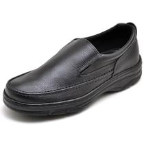 Sapato Masculino Ortopédico Conforto Couro Elástico Pizaflex