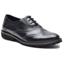 Sapato Masculino Oxford Brogue Wing Couro Lançamento Peça Já