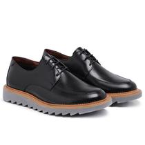 Sapato Masculino Oxford Derby Tratorado Couro Premium 017