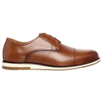 Sapato Masculino Oxford em Couro Caramelo Sider Social