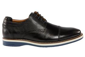 Sapato Masculino Oxford em Couro Confort Preto - Cód 41089