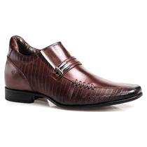 Sapato Masculino Rafarillo Social Alth Aumenta Altura 7cm Mais Alto Marrom Mogno Original 3263