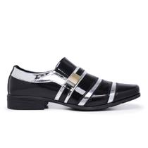 Sapato Masculino Social Casual Verniz Metalizado Brilhoso - Schiareli