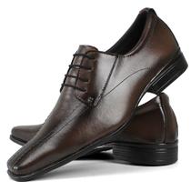 Sapato Masculino Social Com Cadarço De Sintetico